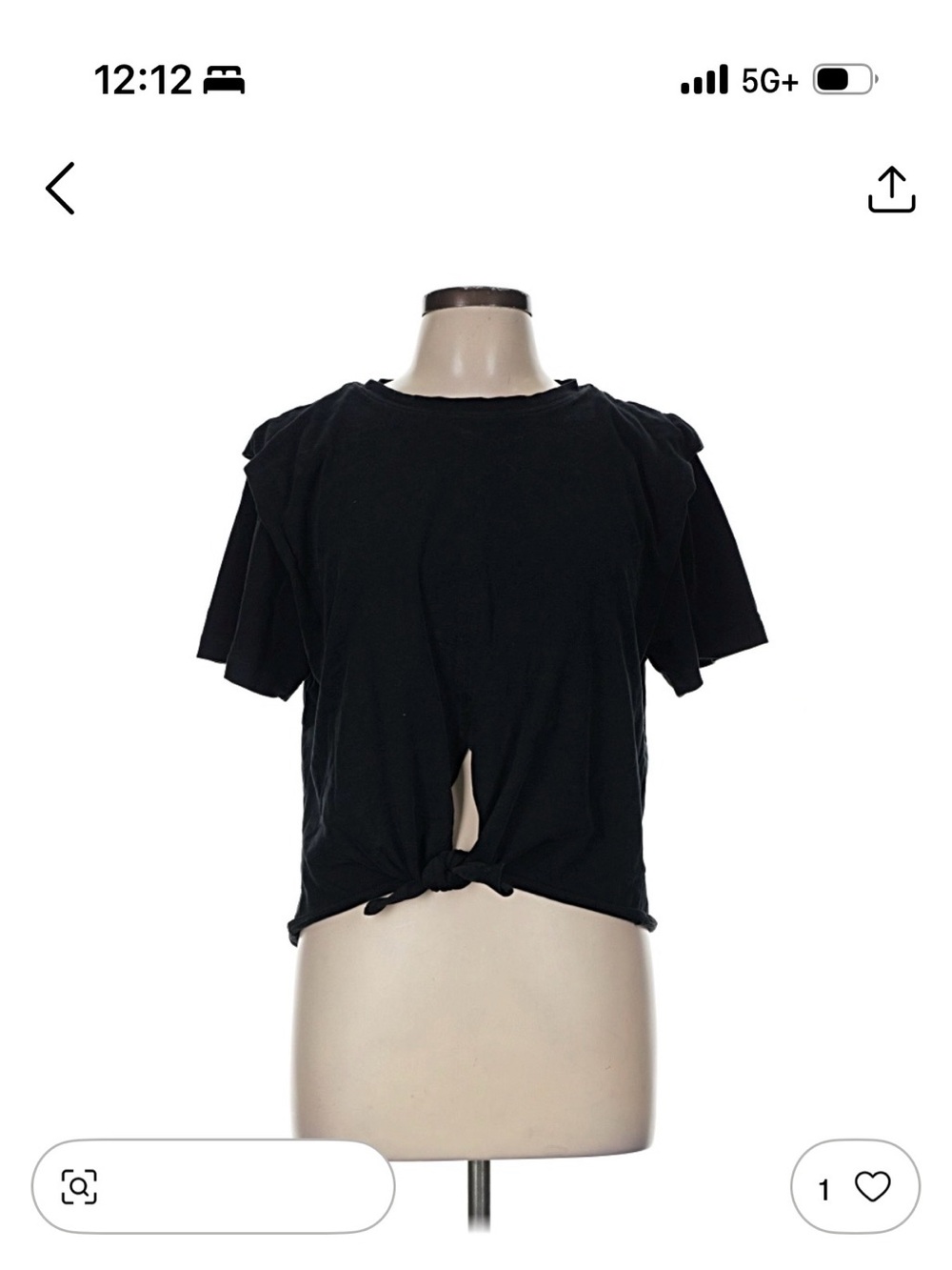 Isabel Marant Women's Black Knot-Front Tee